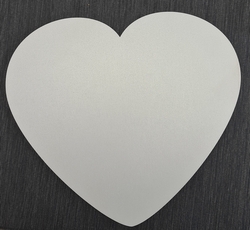 Dekorační podnos 25 cm srdce – bílý 