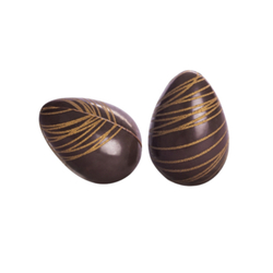3D pruhovaná vajíčka z tmavé čokolády,5ks