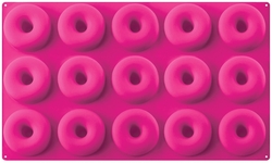 Silikonová pečící forma na 15 mini donutů 29x17 cm