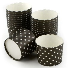 Košíčky na cupcake - tvary černé s bílými tečkami 20ks