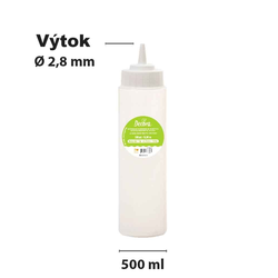 Decora Dávkovací láhev 500 ml, Průměr dávkovače: 2,8 mm