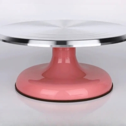 Kovový otočný stojan růžový 24cm   