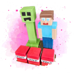 Fondánová figurka Minecraft