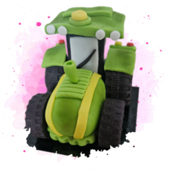 Fondánová figurka Traktor