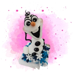 Fondánová figurka Olaf a vločky