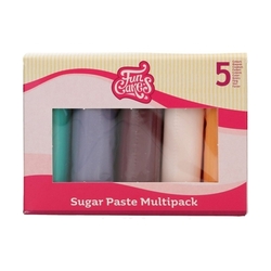 FunCakes Barevné potahovací hmoty Boho Chic Color Palette 5x100 g
