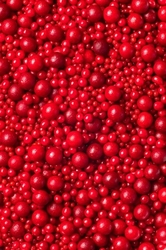 Jemné cukrové perličky,červené 3,4,5,7,10mm   100g