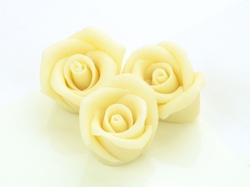 Marcipánové růže střední bílé 4 kusy