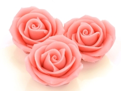 Marcipánové růže velké růžové 2 kusy