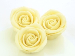 Marcipánové růže velké bílé 2 kusy