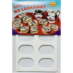 Forma šablona bílá: LASKONKY 10x 6,7x4,7cm