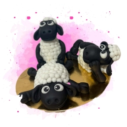 Fondánová figurka Bitzer ( ovečka Shaun) - kopie