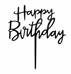 Černý zápich Happy Birthday č.1