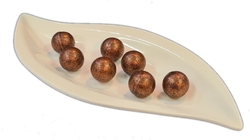 BALLS BLACK PEARL COPPER čokoládová ozdoba KOULE 7 ks