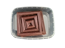SQUARES DARK SET čokoládová ozdoba tmavé čtverce, 4 x 3 ks
