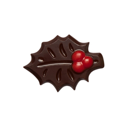 Jmelí,ozdoba z hořké čokolády 42 mm,10 ks