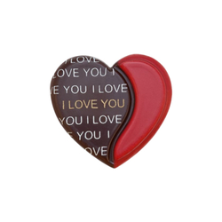 Čokoládová dekorace Srdíčko I Love You (15 ks)