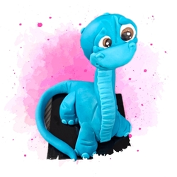 Fondánová figurka Dinosaurus modrý
