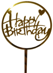 Zlatý zápich Happy Birthday č.6