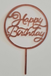 Růžový zápich Happy Birthday č.2