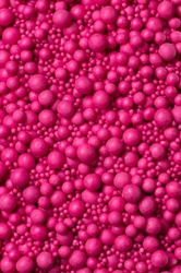 Jemné cukrové perličky, malina 3,4,5,7,10mm  100g
