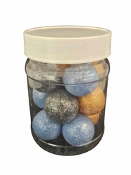 BALLS MIX- Black Silver,Gold,Blue Pearl 12ks