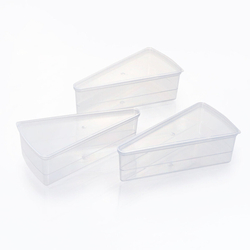 Kelímek plast čirý SLICE porce dortu + víčko