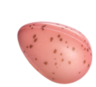 3D kropenatá vajíčka z bílé čokolády,5ks - 2 varianty
