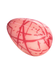 3D pruhovaná vajíčka z bílé čokolády,5ks - 2 varianty