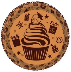 Alvarak košíčky na muffiny Hnědé s Cupcaky, 50 ks