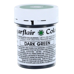 Barva do čokolády na bázi kakaového másla  Dark Green, 35 g 