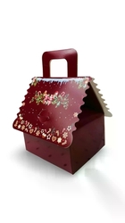 Vánoční krabice na cukroví domeček 12x10x13,5cm