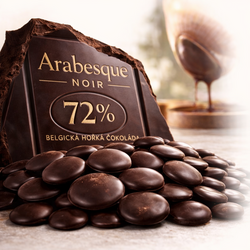 Arabesque Noir Belgická hořká čokoláda 72 %, 250 g