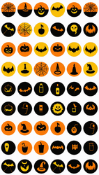 SUGAR STAMP  - Pusinky -  předtištěné předlohy - Halloween