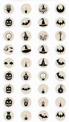 SUGAR STAMP  - Pusinky -  předtištěné předlohy - Halloween