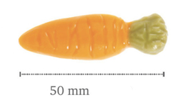 Mrkev velká - 5cm- Čokoládová dekorace 10ks