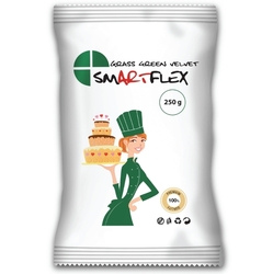 Smartflex Grass Green Velvet Vanilka 250 g v sáčku, tmavě zelená potahovací hmota