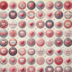 SUGAR STEAMP  - Pusinky -  předtištěné předlohy - Valentýn