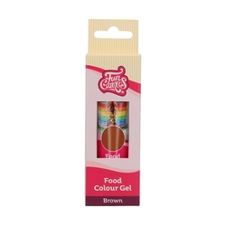 Gelová barva Funcakes  HNĚDÁ 30g (Brown)  