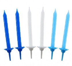 Godan svíčky bílé a modré (24 ks)