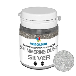 Jedlá prachová perleťová barva Food Colours Silver