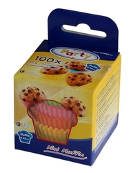 Košíčky na mini muffiny nepromastitelné Barevné 3,5 x 2 cm (100 ks)