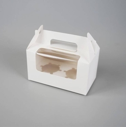 Krabička na 2 ks cupcakes s vložkou (16,5x9,2x 8,7cm)