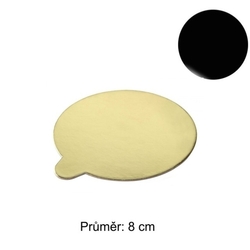 Podložka na minidezert Ø 8 cm černozlatá