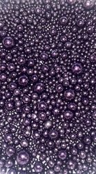 Jemné cukrové perly, metalické fialové 3,4,5,7,10mm  100g