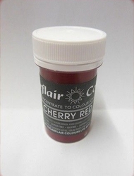 Pastelová gelová barva Sugarflair (25 g) Cherry Red, třešňově červená