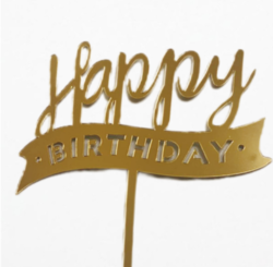 Zlatý zápich Happy Birthday č.9