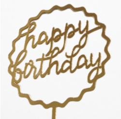 Zlatý zápich Happy Birthday č.8