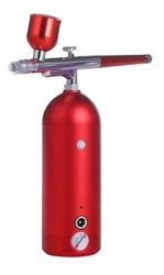 Přenosná ruční airbrush sada červená