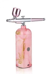 Přenosná ruční airbrush sada mramorovaná růžová